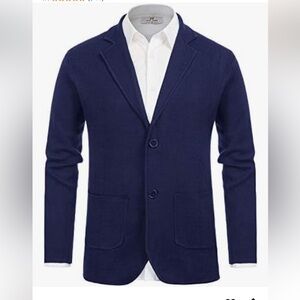 PJ Paul Jones men's sweater knit blazer cardigan, Classic Casual Tailored Jacket